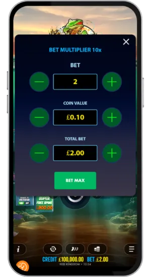 Big Bass Bonanza stake size