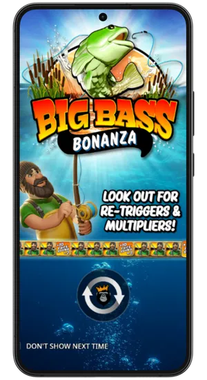Launching Big Bass Bonanza slot via Android shortcut