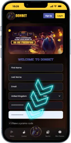 Enter a bonus code to activate a Big Bass Bonanza promotion